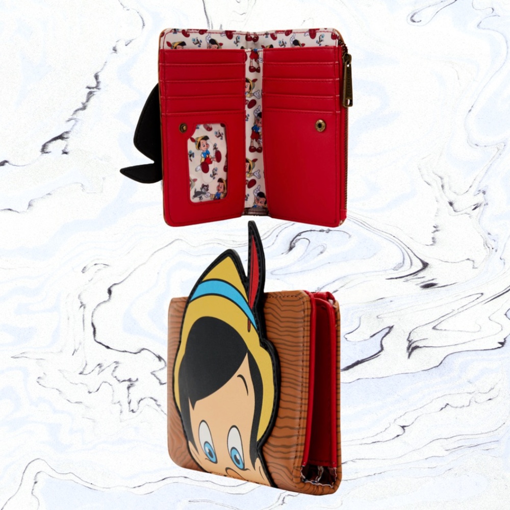 Loungefly Pinocchio Mini Backpack and Wallet - Picture 5 of 8